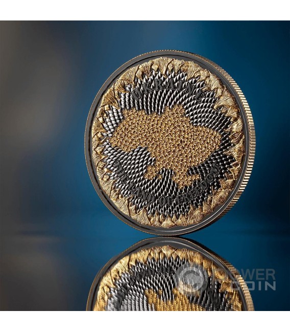 UKRAINE LAND OF FREEDOM Cryptocurrency 1 Oz Silver Coin 1000 Satoshi United Crypto States 2024 — official product photograph 5