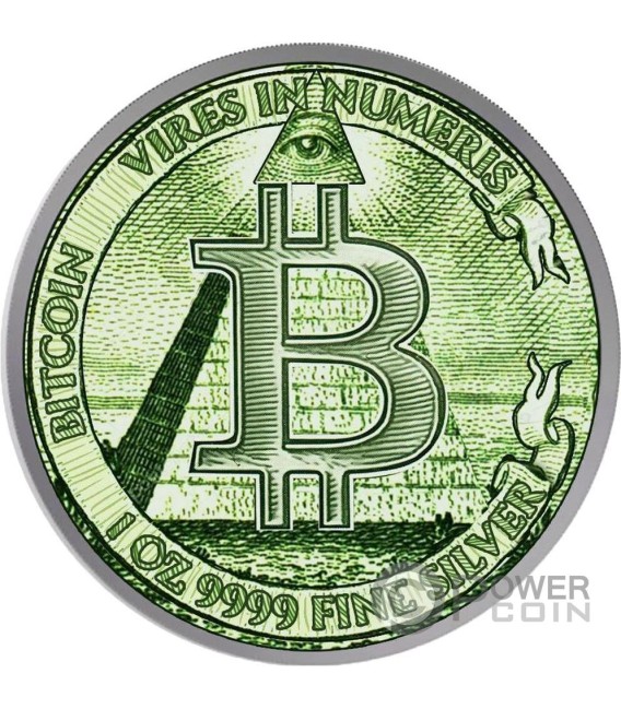 NEW WORLD ORDER BITCOIN 1 Oz Silver Coin 2$ Niue 2024 — official product photograph 1