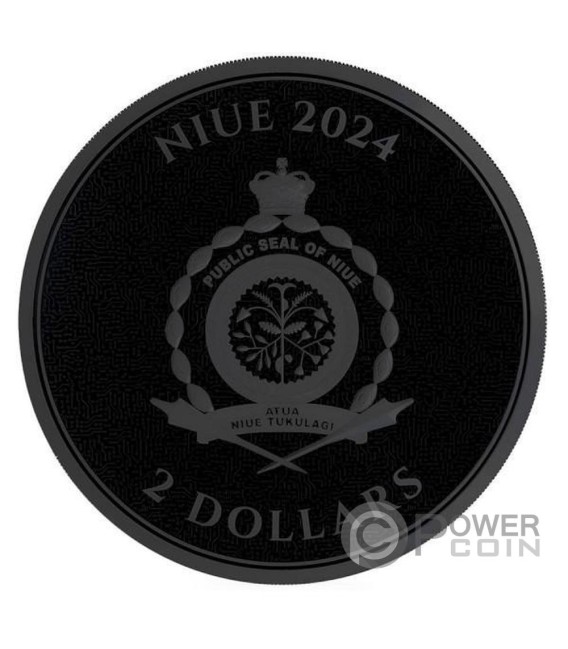 AI CYBORG Bitcoin 1 Oz Silver Coin 2$ Niue 2024 — official product photograph 2