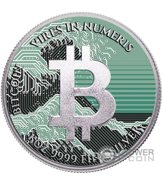 DIGITAL WAVE Bitcoin 1 Oz Silver Coin 2$ Niue 2024 — official product photograph 1