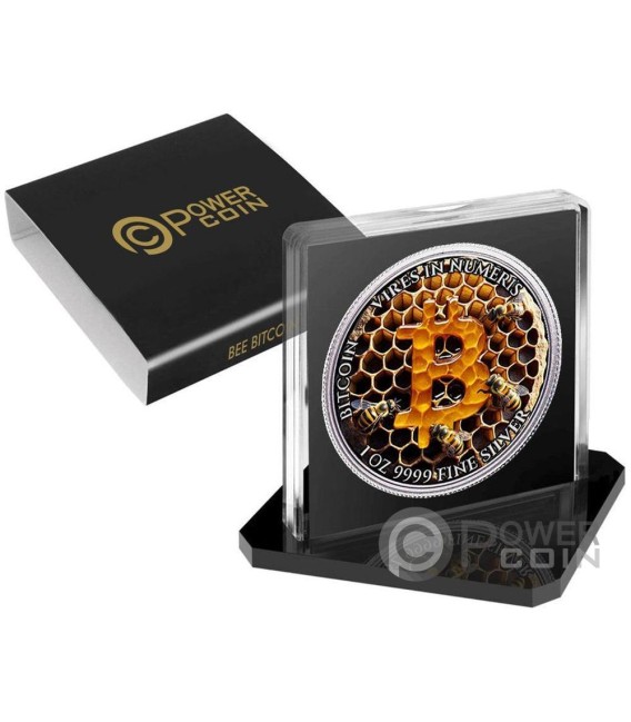 BEE Bitcoin 1 Oz Silver Coin 2$ Niue 2024 — official product photograph 3