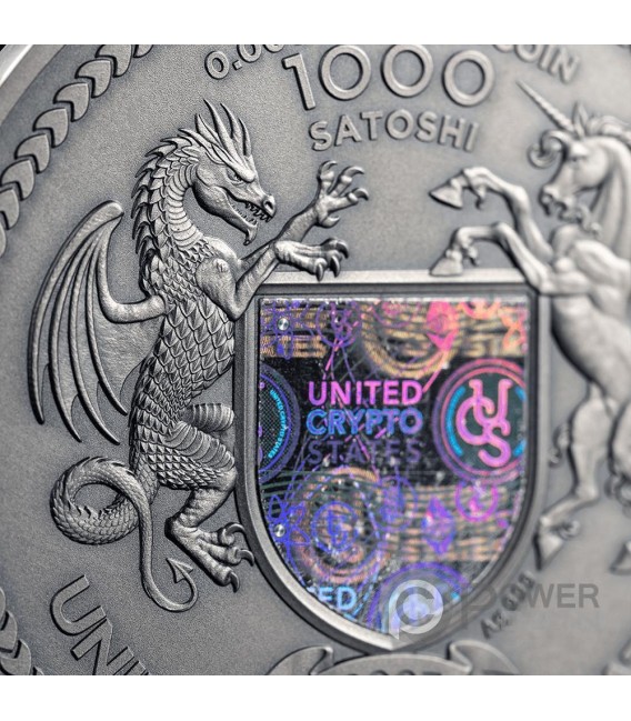 THE CREATOR 2 Oz Silver Coin 1000 Satoshi United Crypto States 2025 — official product photograph 4
