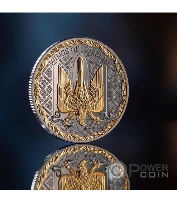 THE WINGS OF FREEDOM 1 Oz Silver Coin 1000 Satoshi United Crypto States 2025 — official product photograph 5