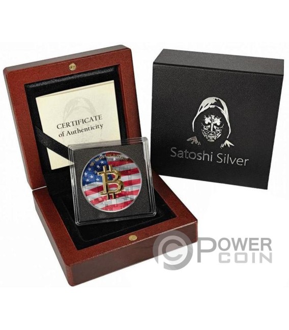 USA Bitcoin Nations Satoshi Limited Edition Silver Medal 2025 — official product photograph 3