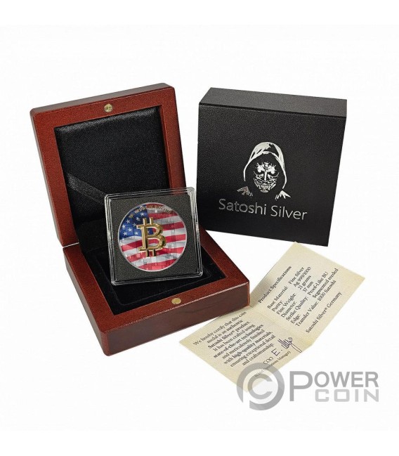 USA Bitcoin Nations Satoshi Silver Medal 2026 — official product photograph 3