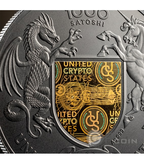 CRADLE OF FREEDOM 1 Oz Silver Coin 1000 Satoshi United Crypto States 2026 — official product photograph 6