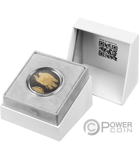 DOUBLE EAGLE 1 Oz Silver Coin 1000 Satoshi United Crypto States 2027 — official product photograph 5