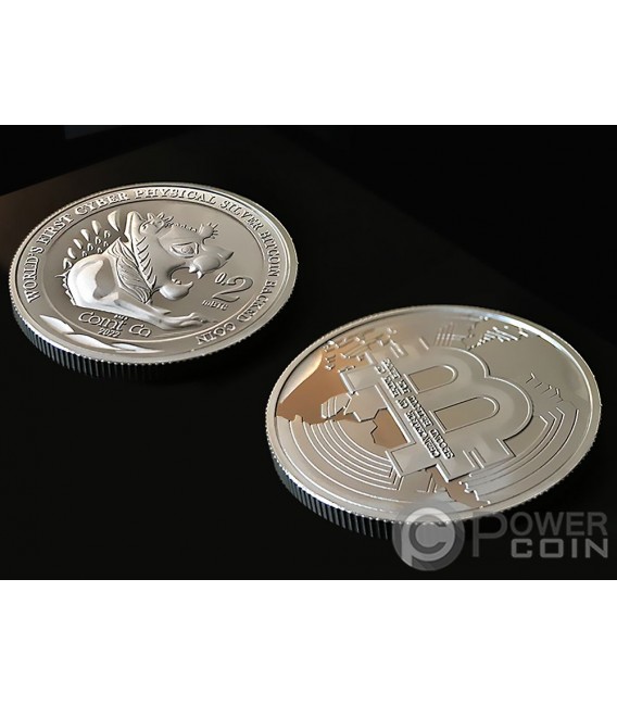 NEW LYDIAN COIN Bitcoin Backed 1 Oz Silver Coin 0.2 mBTC 2022 — official product photograph 5