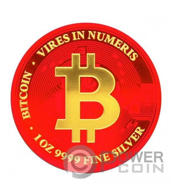 BITCOIN Red Space 1 Oz Silver Coin 2$ Niue 2022 — official product photograph 1