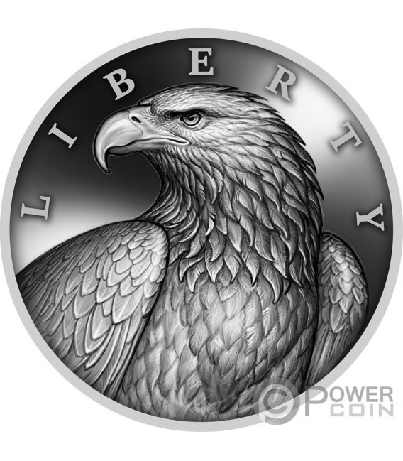 LIBERTY EAGLE Cryptocurrency 1 Oz Silver Coin 1000 Satoshi United Crypto States 2023 — official product photograph 1