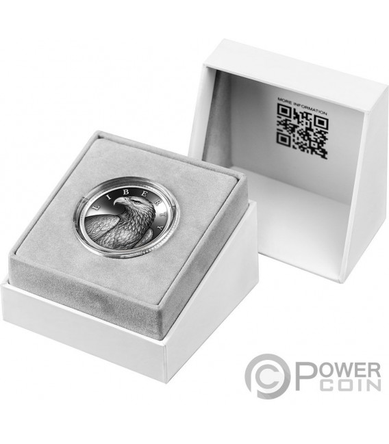 LIBERTY EAGLE Cryptocurrency 1 Oz Silver Coin 1000 Satoshi United Crypto States 2023 — official product photograph 3