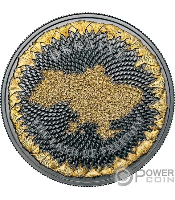 UKRAINE LAND OF FREEDOM Cryptocurrency 1 Oz Silver Coin 1000 Satoshi United Crypto States 2022 — official product photograph 1