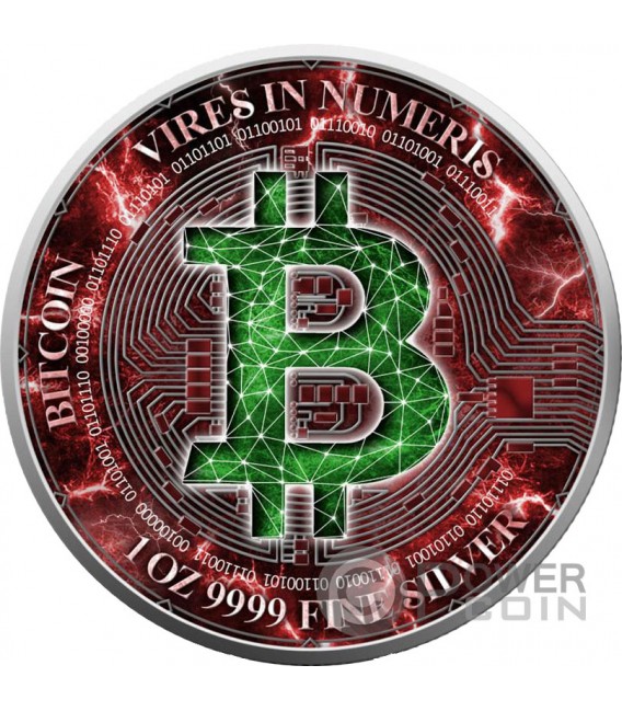 BITCOIN ENERGY 1 Oz Silver Coin 2$ Niue 2023 — official product photograph 1