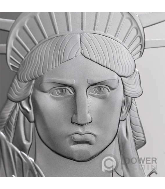 STATUE OF LIBERTY Cryptocurrency 1 Oz Silver Coin 1000 Satoshi United Crypto States 2023 — official product photograph 4