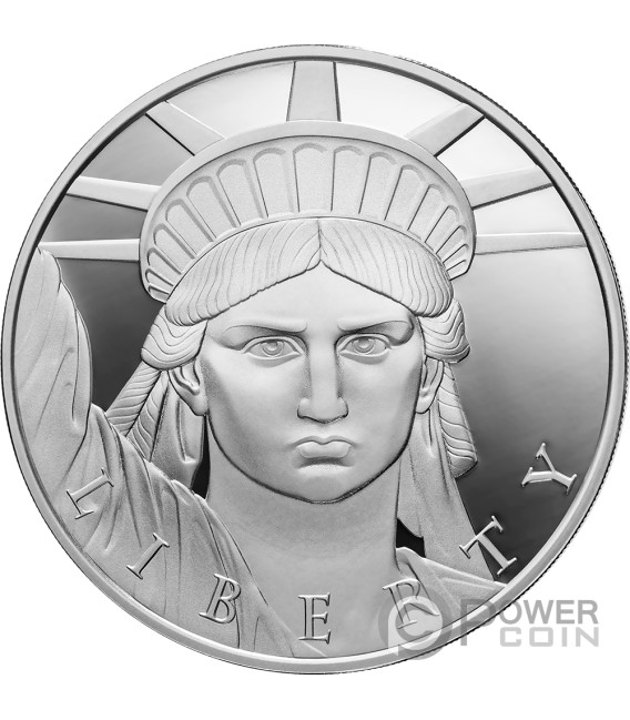STATUE OF LIBERTY Cryptocurrency 1 Oz Silver Coin 1000 Satoshi United Crypto States 2023 — official product photograph 1