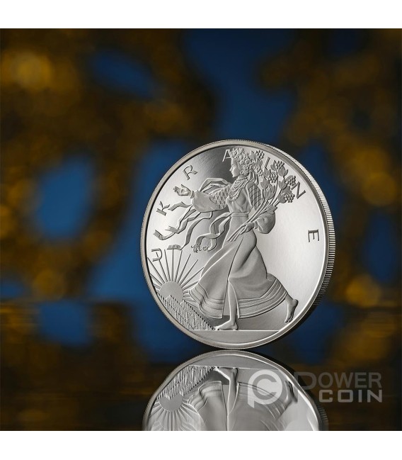 LIBERTY OF UKRAINE Cryptocurrency 1 Oz Silver Coin 1000 Satoshi United Crypto States 2024 — official product photograph 5