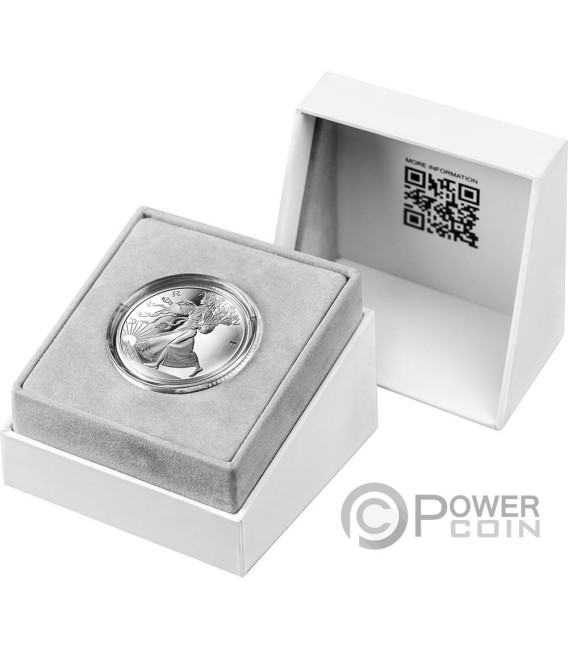 LIBERTY OF UKRAINE Cryptocurrency 1 Oz Silver Coin 1000 Satoshi United Crypto States 2024 — official product photograph 7