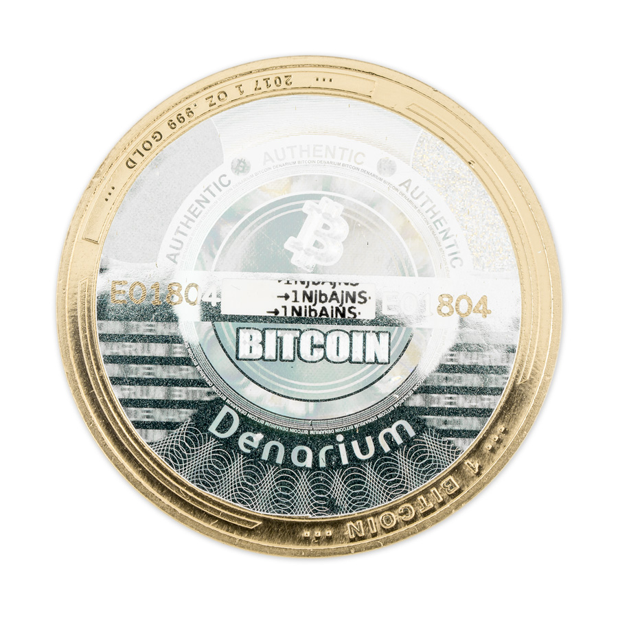 Denarium Parity Gold reverse, serial E01804