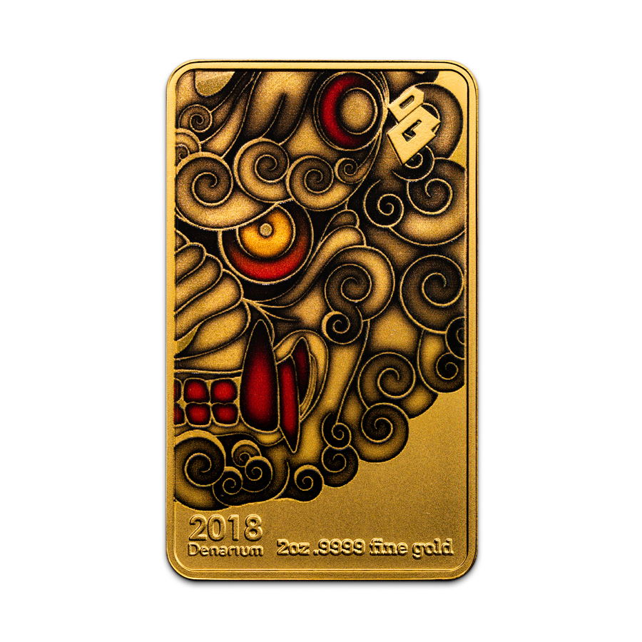 Denarium Gold Bar 2018, official model reference photograph