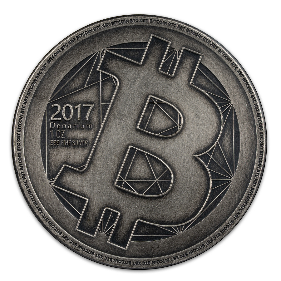 Denarium Custom Silver Antiqued Edition coin, official model reference photograph