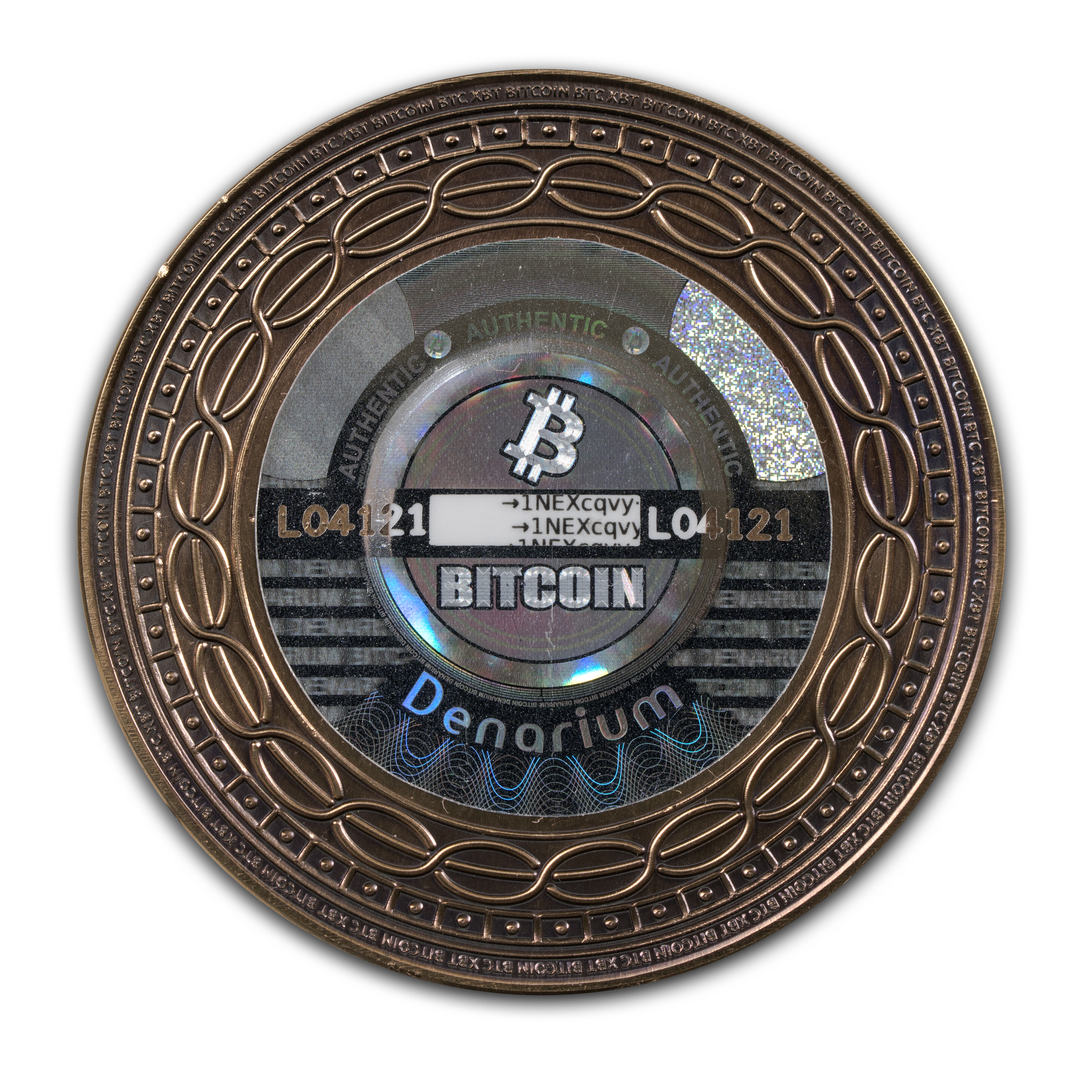 Denarium 1 BTC P. Bronze — Reverse · L04121 example