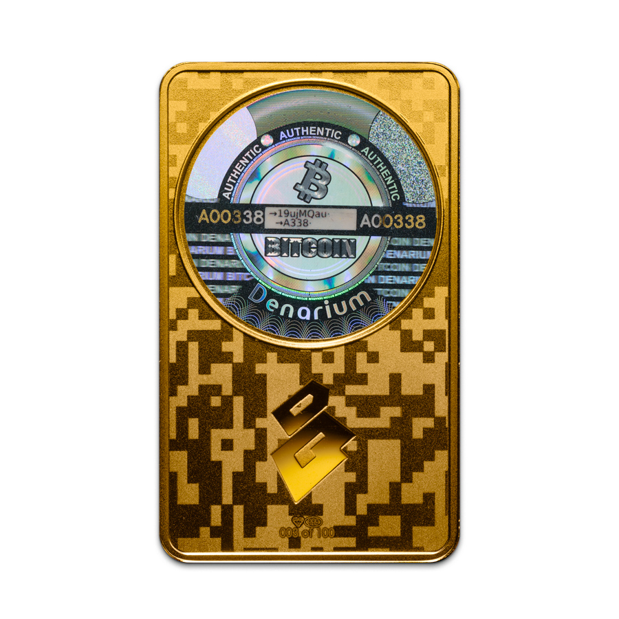 Denarium Gold Bar 2018 — Reverse · A00338 example