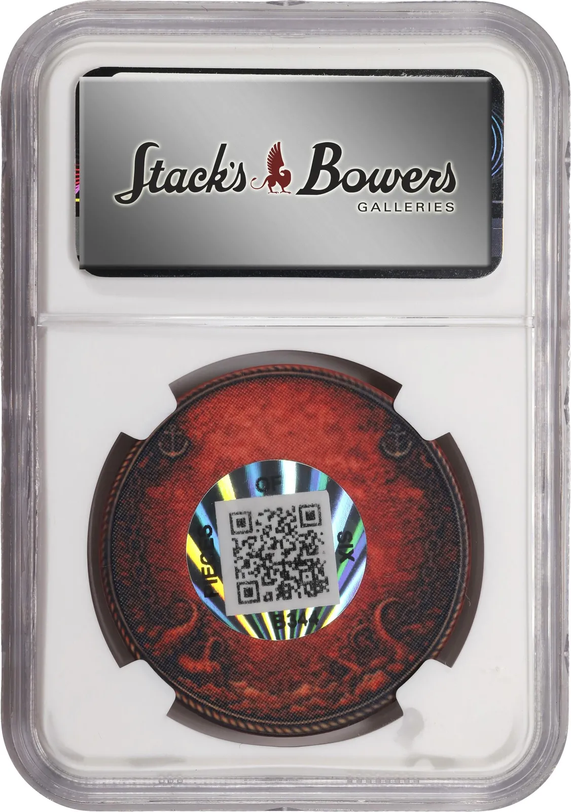 Pieces of Six Deckhand’s Share · 0.00005 BTC poker chip — Holder · other face · lot 6020
