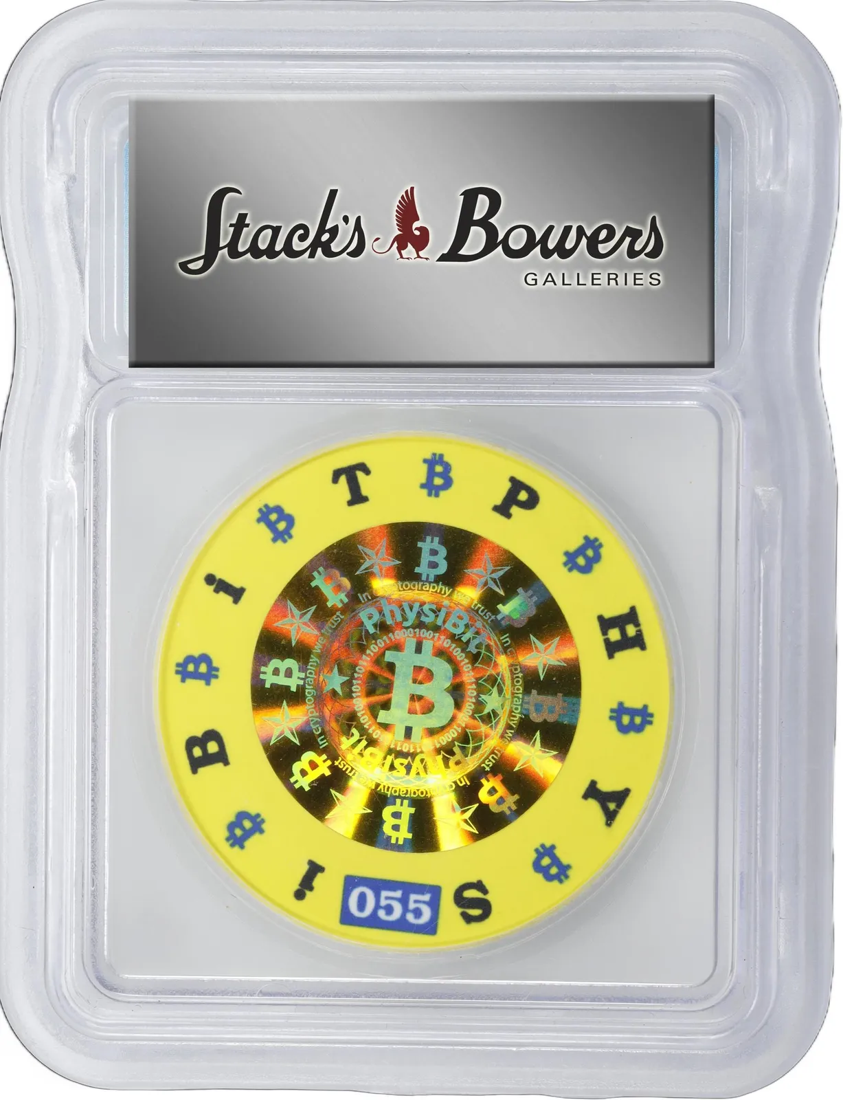 Physibit 0.005 BTC · Poker chip — Holder · other face · lot 7039