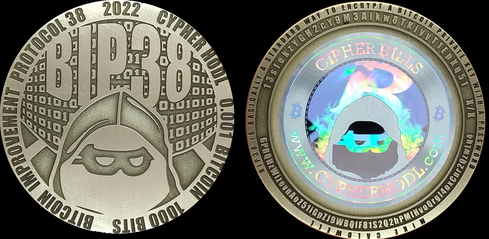 Cypher HODL Brass · BIP38 prototype