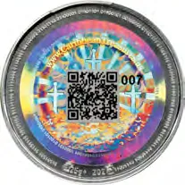 Caribbean Treasures In His Name · Silver · 20,000 satoshi — hologram face, auction specimen