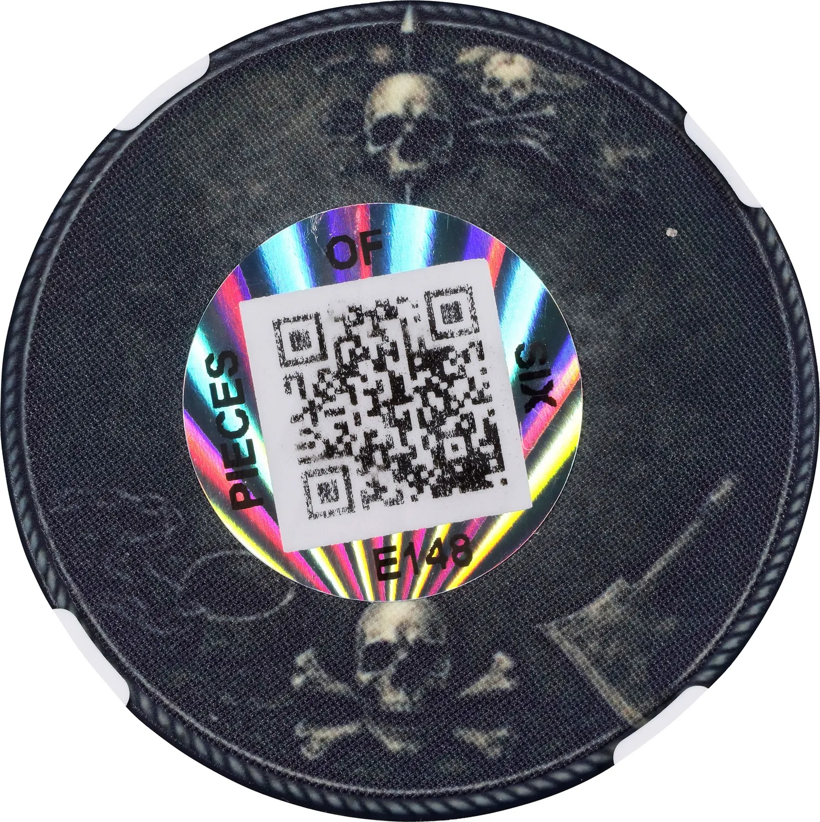 Pieces of Six Admiral’s Sentence · 0.001 BTC poker chip — Other face · lot 6023
