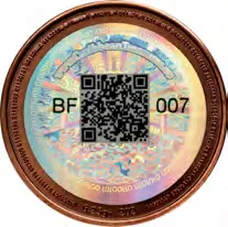 Caribbean Treasures Rooster · Copper · 50,000 satoshi — hologram face, auction specimen