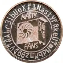 NastyFans Bitcoin fundraiser token · 1 g silver — Design face · lot 35082