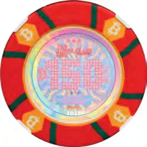 1HoDLCLUB Casino · Series B · Red · 0.00015 BTC — Design face · lot 9022
