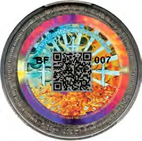 Caribbean Treasures Rooster · 1957 Washington-quarter overstrike · 50,000 satoshi — hologram face, auction specimen