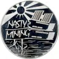 Nasty Mining Silver wallet · Plain finish — Design face · lot 3023