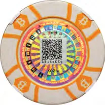 1HoDLCLUB Casino · Series B · White · 0.0001 BTC — Other face · lot 9021
