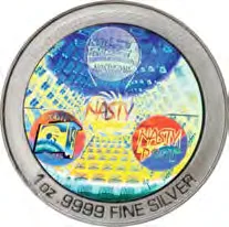 Nasty Mining Silver wallet · Plain finish — Other face · lot 3023