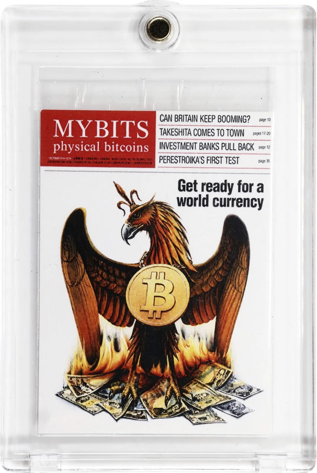 MYBITS World Currency · Copper · 0.001 BTC — Certificate of authenticity · lot 6016
