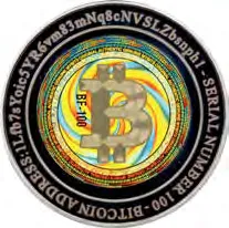 MYBITS 0.001 BTC · Silvered copper · 2024 inscription — Other face · lot 3019