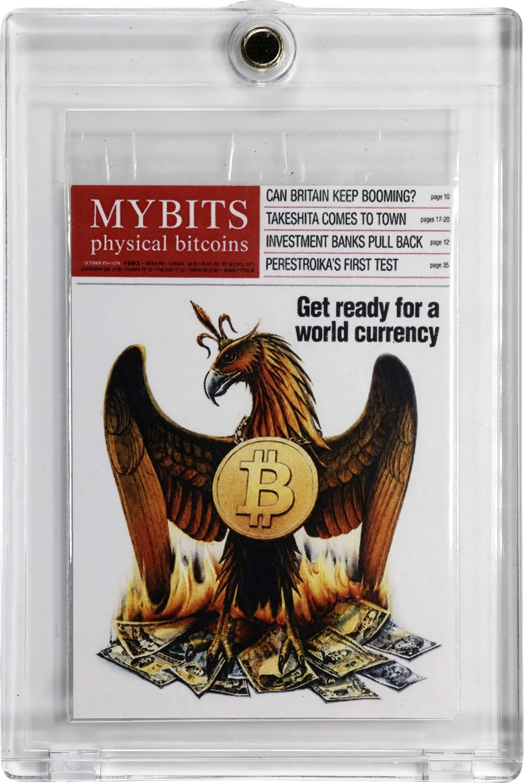 MYBITS World Currency · Silver · 0.0021 BTC — Certificate of authenticity · lot 6018