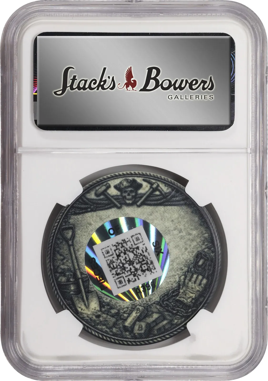 Pieces of Six No Prey, No Pay · 0.00001 BTC poker chip — Holder · other face · lot 6019