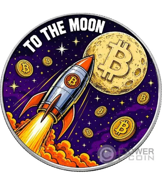 To the Moon Bitcoin — Bitcoin colour design