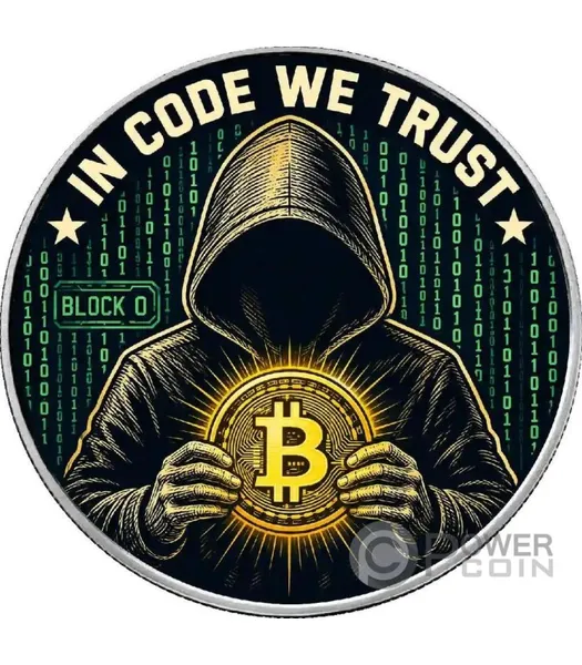 In Code We Trust Bitcoin — Bitcoin colour design